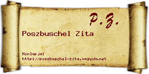 Poszbuschel Zita névjegykártya